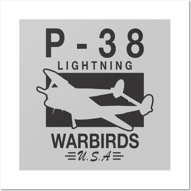 P-38 Lightning Wall Art by TCP
